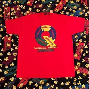 Vintage Carolina Professional Quality Multicolored Graphic Tee Shirt / Size XXL